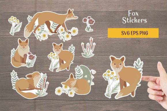 Cute Foxes and Flowers Stickers SVG: A Designer's Review
