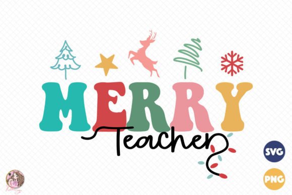Merry Teacher SVG PNG: A Designer's Review for Embroidery
