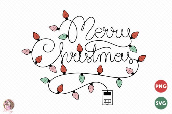 Review: Christmas Colorful Lights SVG PNG for Embroidery