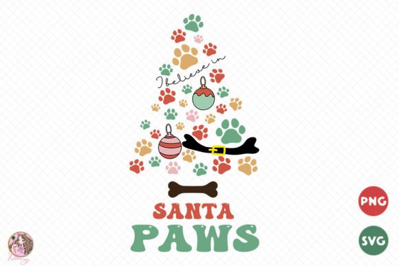 Review: I Believe in Santa Paws SVG PNG for Holiday Stitching