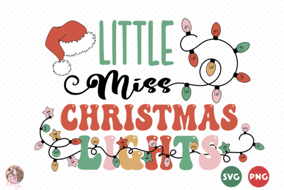 Review: Little Miss Christmas Lights SVG PNG for Embroidery