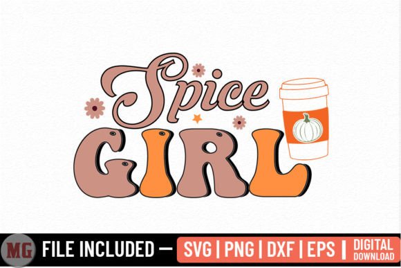 Spice Girl - Fall SVG: A Designer's Take on Autumn Embroidery